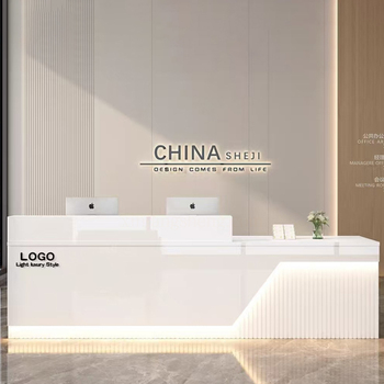 右高接待台 240*60*100cm/白色