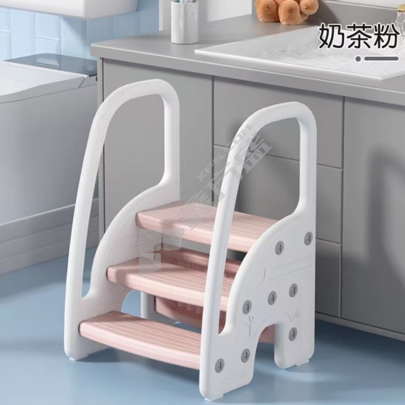 曼龙 儿童踩脚凳 44*44*72cm/奶茶粉