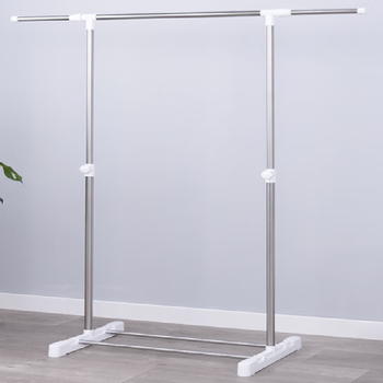 简易晾衣架 86*43*95-160cm/樱花白