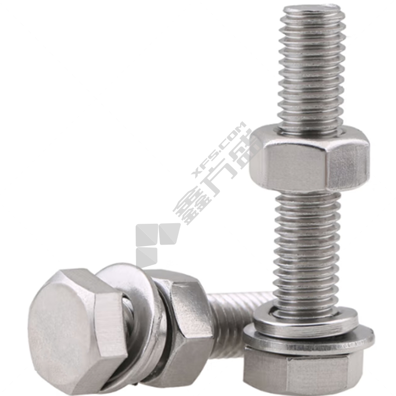 金超 304不锈钢 外六角螺丝螺母套装 M8/10mm*10套