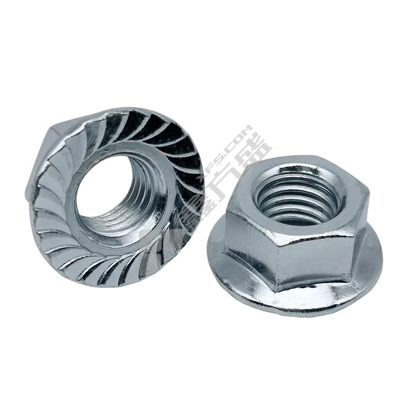 千鉴思 白锌 无齿 六角法兰螺母 M5