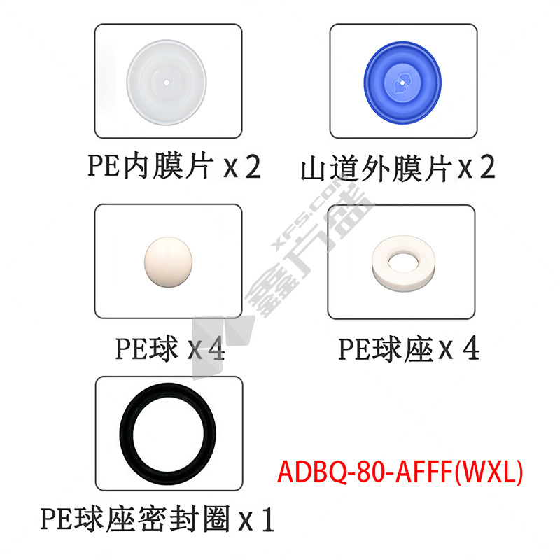 正量POSITIVE 隔膜泵流体维修包 ADBQ-80-AFFF(WXL)
