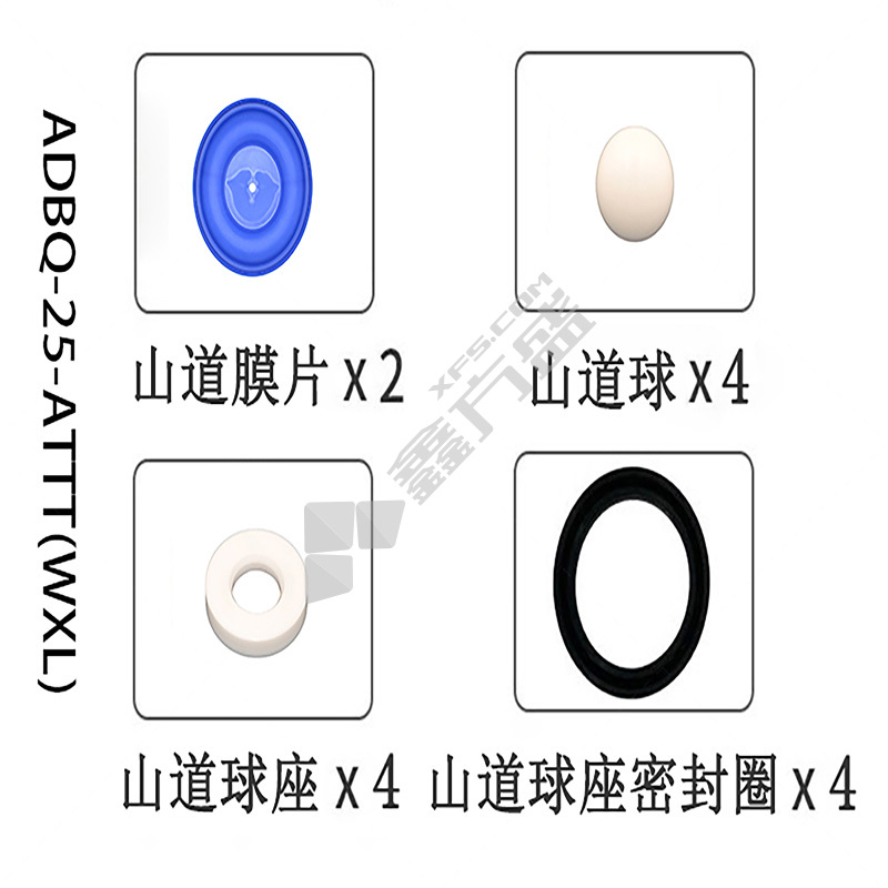 正量POSITIVE 隔膜泵流体维修包 ADBQ-25-ATTT(WXL)