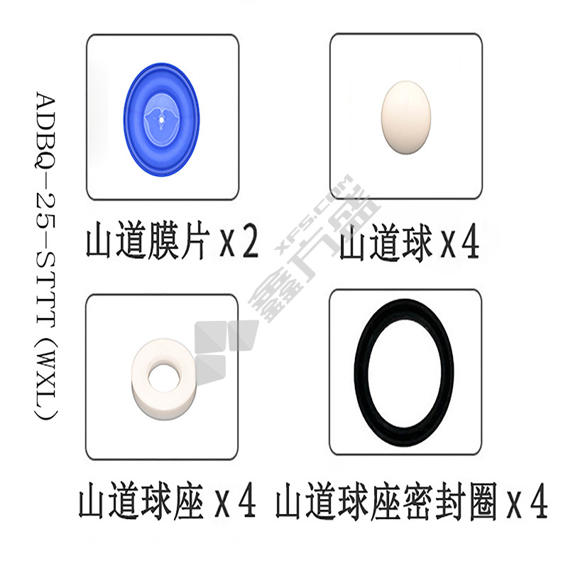 正量POSITIVE 隔膜泵流体维修包 ADBQ-25-STTT(WXL)