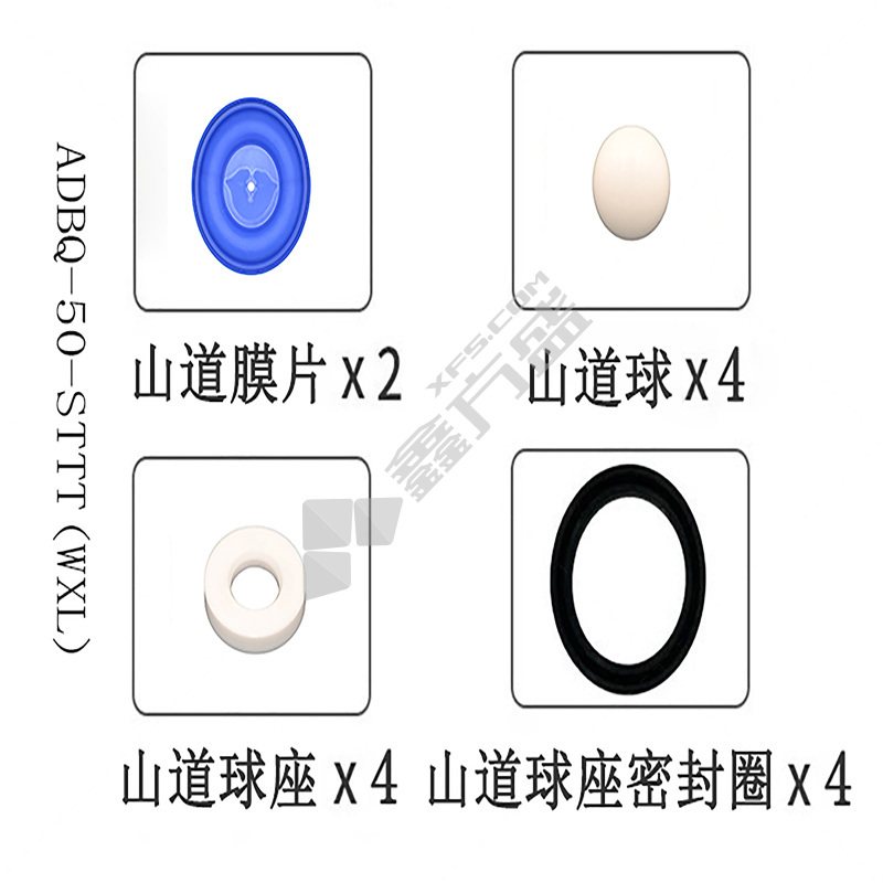 正量POSITIVE 隔膜泵流体维修包 ADBQ-50-STTT(WXL)