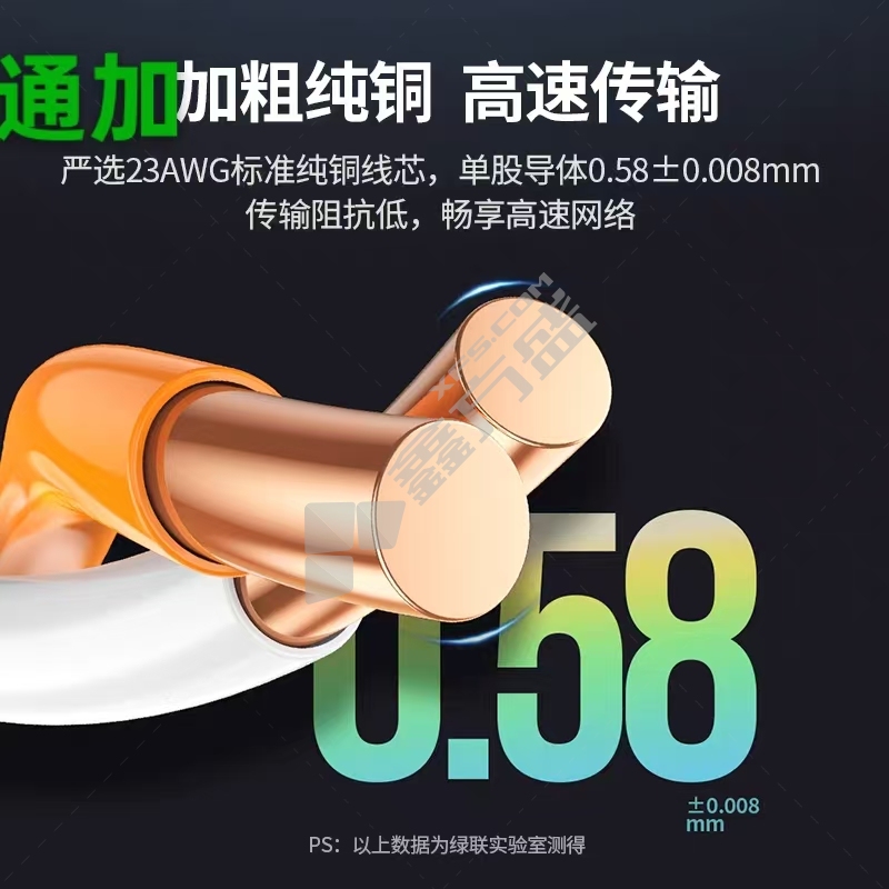 通加 超六类网线 千兆超6类网线（线长2m，两端带水晶头）
