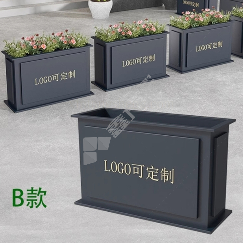 国产优品 不锈钢烤漆黑花槽 130*40*60cm