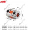 冰禹 变径联轴器 外径25mm，长度35mmd1=14mm;d2=13mm