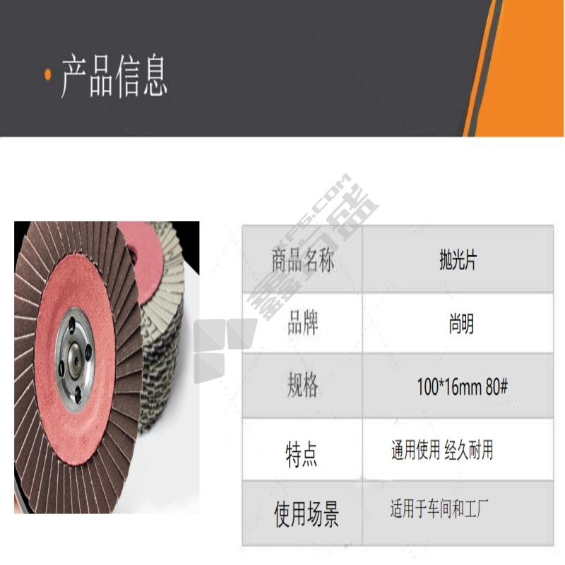 尚明 抛光片 100*16mm 80#