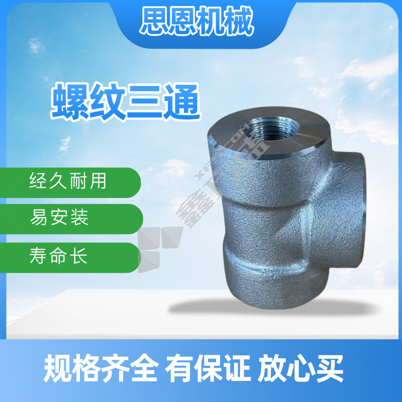 思恩机械 螺纹三通 1 1/2" CL6000 （A182 F316L）