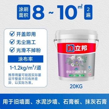 立邦 腻子膏 净味防碱 20kg/桶