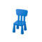 国产优品 儿童靠背塑料椅 坐高30cm/蓝色