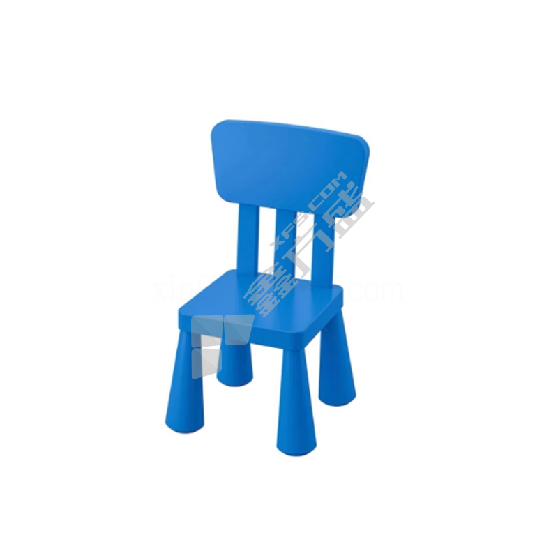 国产优品 儿童靠背塑料椅 坐高30cm/蓝色