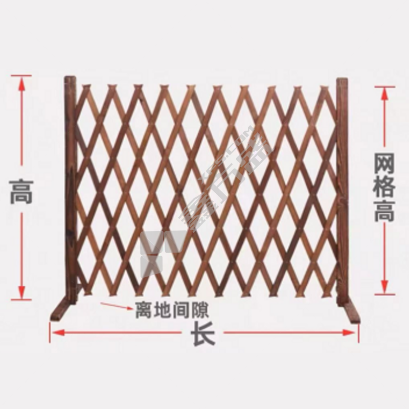 防腐木护栏 1.2*1.6m/1.2mm/碳化色/1.2