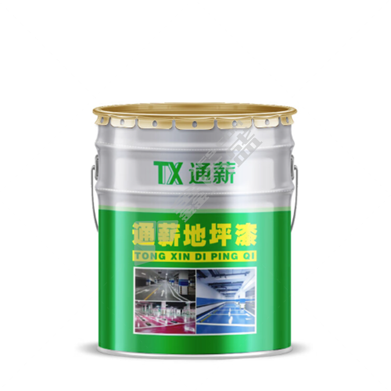通薪 环氧耐磨无溶剂自流平地坪漆 20kg主漆+4kg固化剂/国标G02淡绿