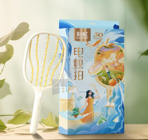 彩虹 电蚊拍.. T6108 3W.