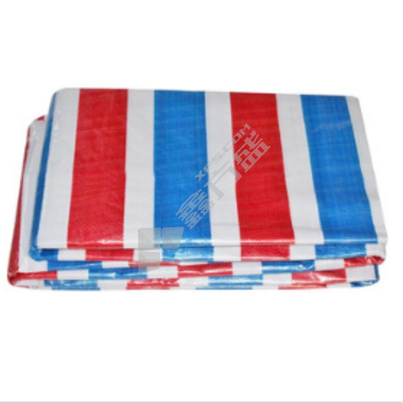 峰塑 聚丙料 单膜彩条布 10m*20m/红白蓝
