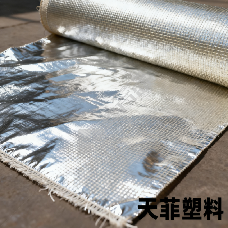天菲塑料 铝箔玻纤耐火布 厚度0.06mm 尺寸1*10m/