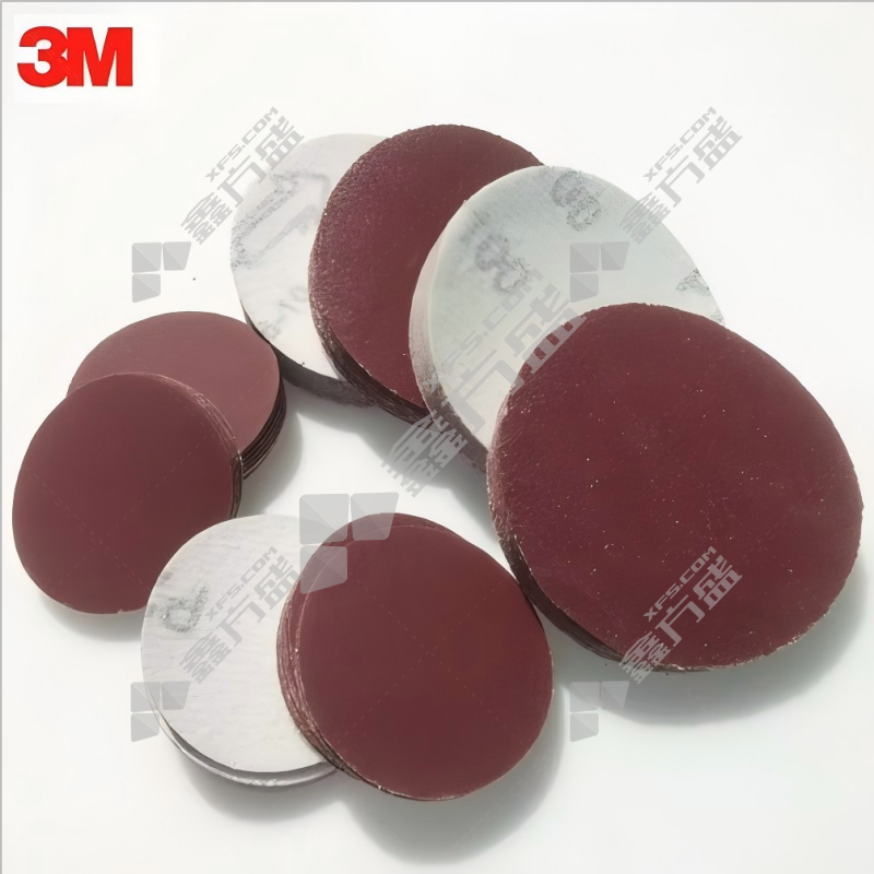 3m 自粘植绒砂纸片 240目2寸红砂