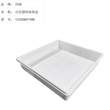 同就 白色塑料收纳盒 TJCQ58471598