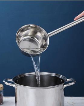厨万雅 加长不锈钢水勺 直径12cm 柄长 45cm