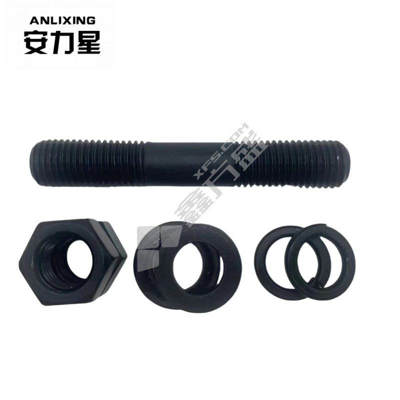 安力星 双头螺栓套件. GB901 M16*90mm 黑 黑  合金钢35CrMo  