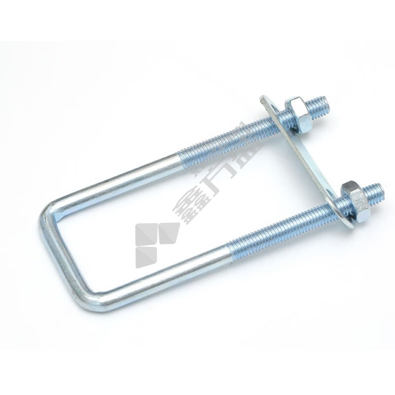 山河工品 直角U型螺栓.  方M16*48*160mm 碳钢镀锌   碳钢镀锌  