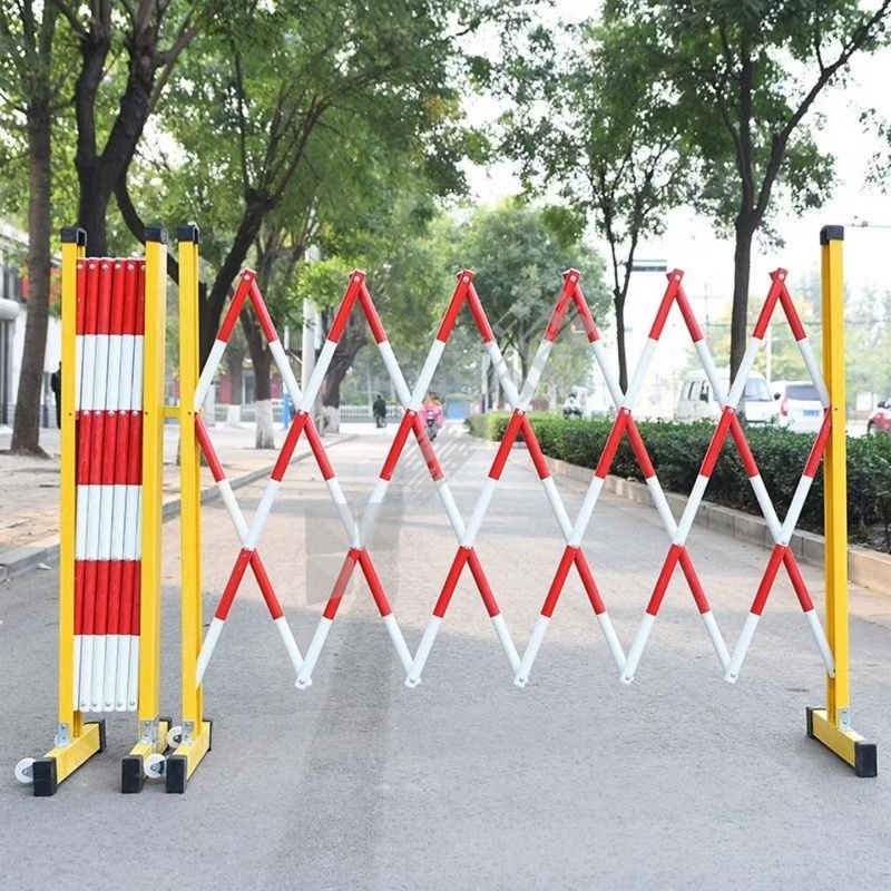 迈易斯 玻璃钢绝缘伸缩围栏 1.2M*4M玻璃钢加厚款 可移动式安全隔离防护栏 1.2米高 4米长 套