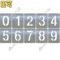 巴可 不锈钢喷字模板 数字0-9 18mm