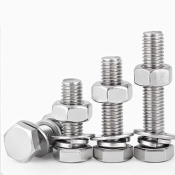 国产优品 带弹垫平垫外六角螺丝螺母套装 M6*30mm