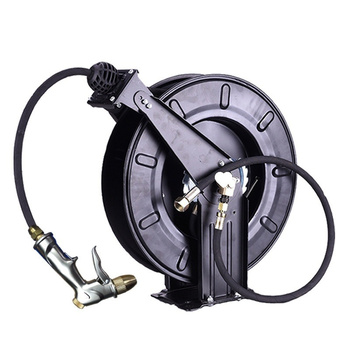藤原 自动卷管器 黑色DN10螺纹管（带收纳盘和2000mm进气短管 可伸缩） 黑色/20000mm 铸铁