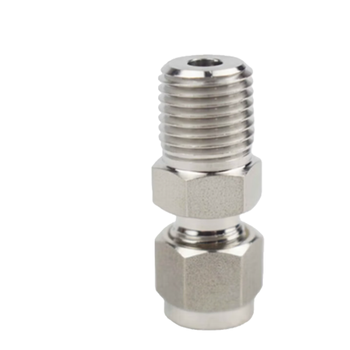 万林 不锈钢直通 NPT1/4外螺纹转1/4卡套/1.0mm