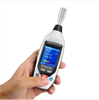 华盛昌 粉尘颗粒物空气质量检测仪 Dt-9881M6通道粒子计数,可监测小至0.3μm粒子 PM2.5、PM10质量称重法 2.8tFt320x240像素彩色液晶显示屏