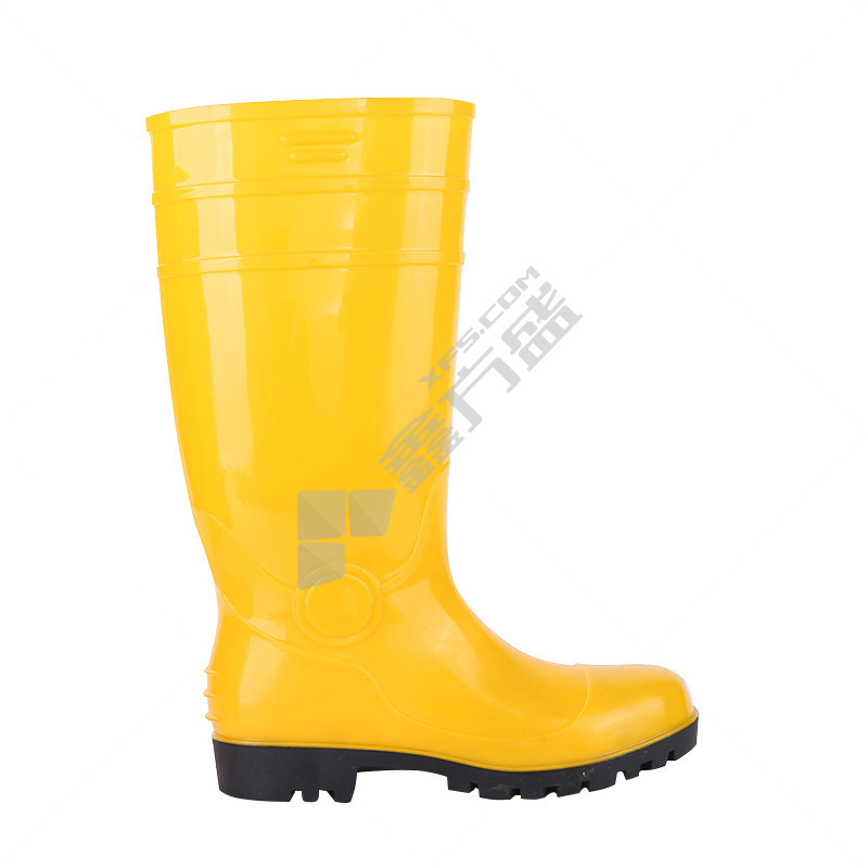 添盾 防砸防刺穿防滑防水雨靴 TD-SH7805 光面 44码 黄色 双