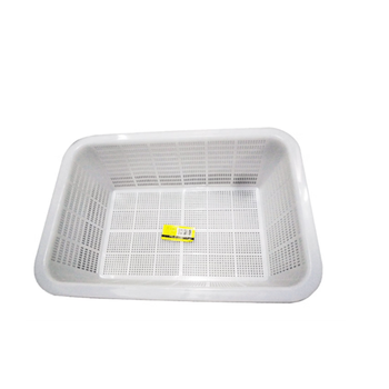 物匠 加密A-5塑料筛网眼收纳筐 26cm*19cm*8cm/白色