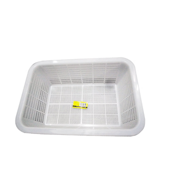 物匠 加密A-11塑料筛网眼收纳筐 51cm*38cm*14cm/白色