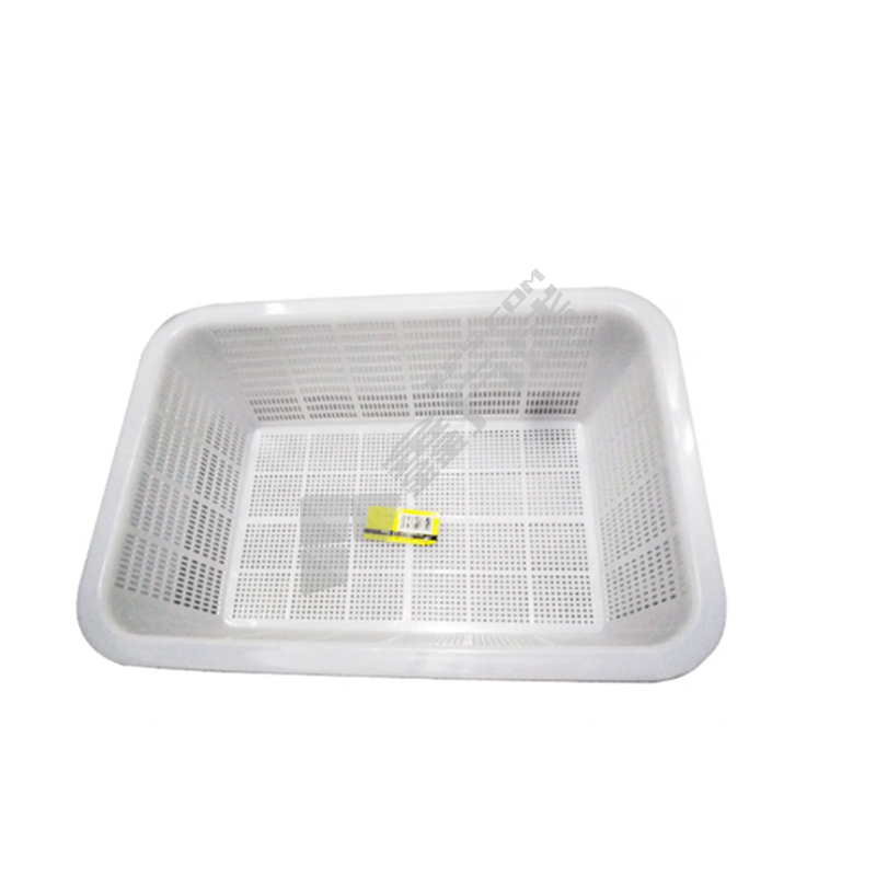 物匠 6897塑料筛网眼收纳筐 48cm*38cm*14cm/白色