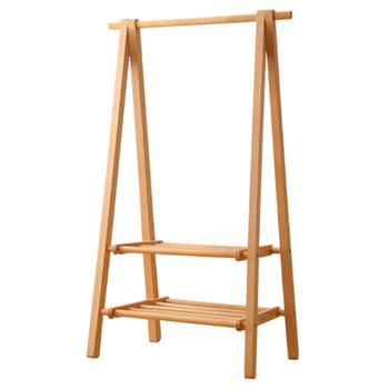 臻远 衣架 ZY5052280 实木衣架 双层 120*48*150cm（单位：个）原木色