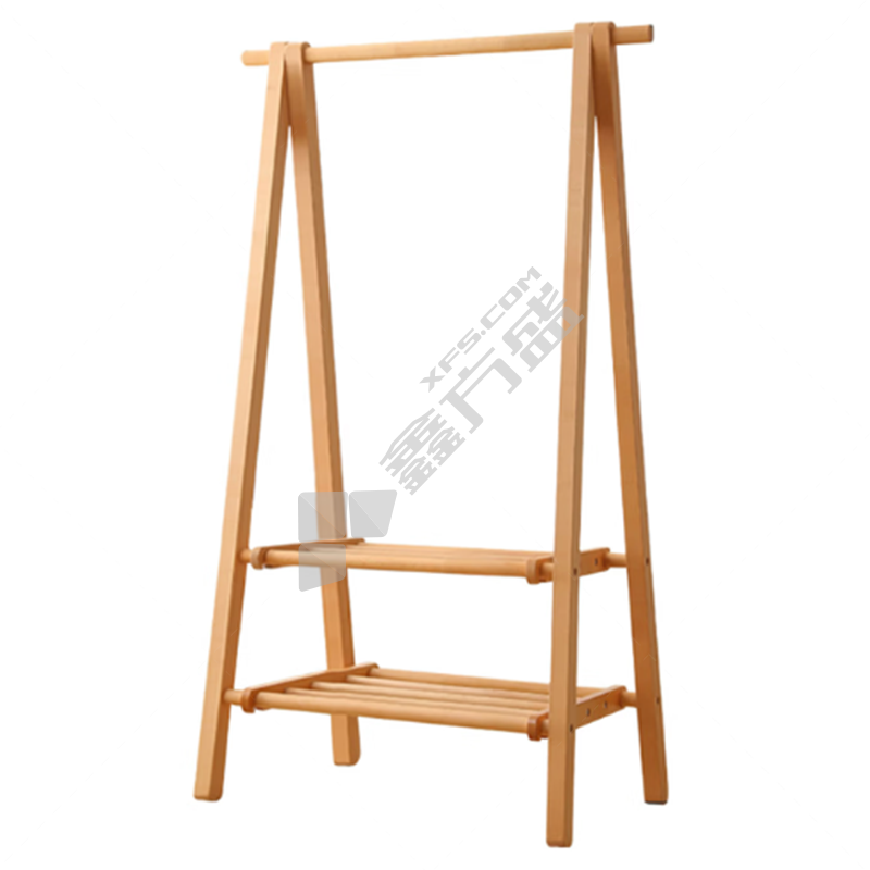 臻远 衣架 ZY5052280 实木衣架 双层 120*48*150cm（单位：个）原木色