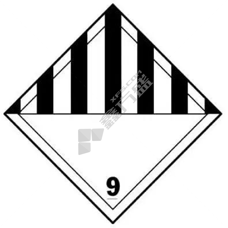 目视化 第9类危险品警示贴纸 100X100mm （100张/包）