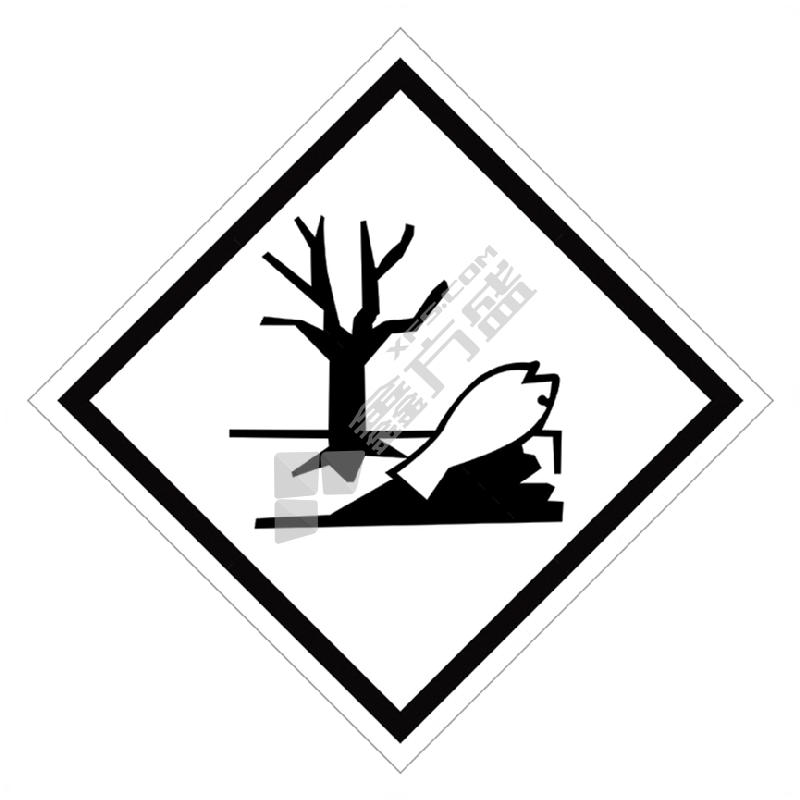 目视化 水生环境有害警示标签贴纸 250x250mm (100张/包)