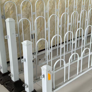 国产优品 白色市政护栏 80*100cm横梁30*50mm*立柱80*80mm*杆直径14mm