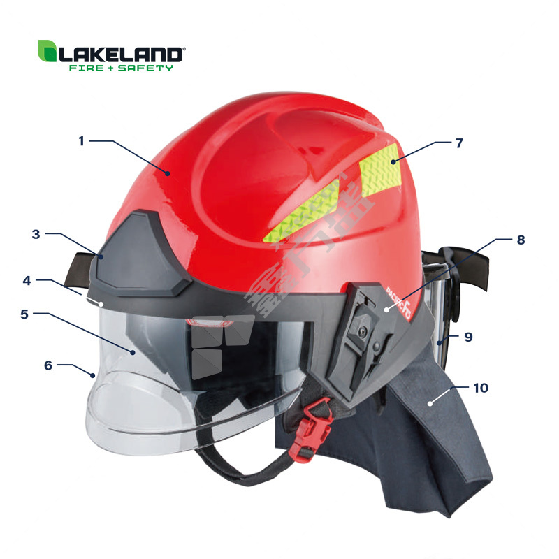 雷克兰 F15-0019消防头盔 单位：顶 EN 443认证