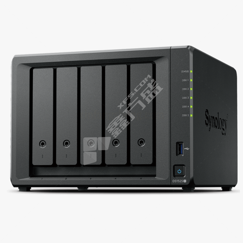 群晖 5盘位NAS网络存储服务器 DS1525+配3块HAT3320-8T
