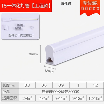 南佳鸿 LED灯管 0.6m6500k