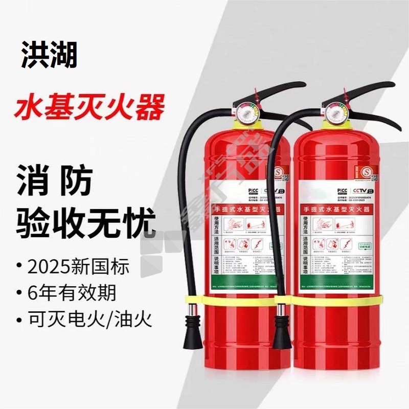 洪湖 水基灭火器 碳钢罐体 3L