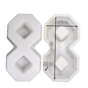 国产优品 地面砖塑料模具盒 40*20*8mm/白色