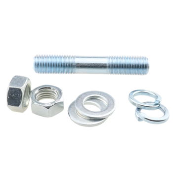 镀锌 碳钢 镀锌双头螺栓含双螺母双平垫双弹垫 M20/160mm