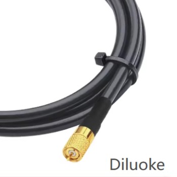 Diluoke 低噪音射频连接器 RF射频线M5双公加速度传感器振动专用连接线6M