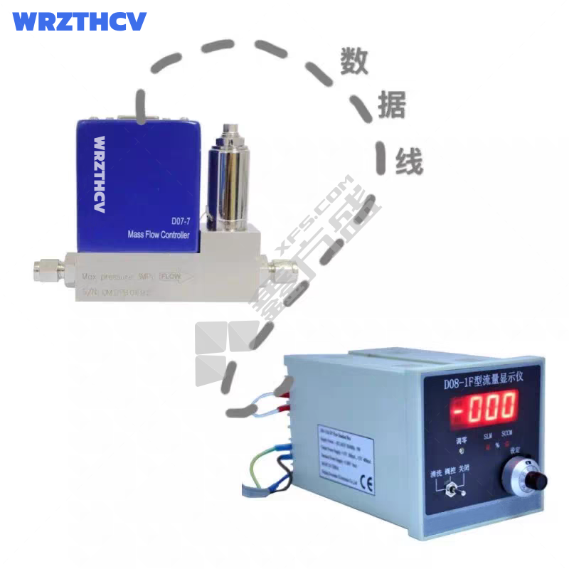 WRZTHCV 质量流量控制器(含流量积算仪) D08C-8C/D07-19B 流量：5L/min 介质：甲烷